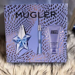 Mugler Angel Perfume and Lotion Set in Blue